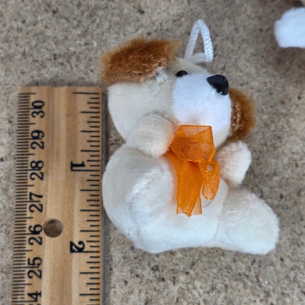 Cute Mini Plush Animal Keychain Toy Set Dog Bear Giraffe Elephant‎ Hippo Tiger